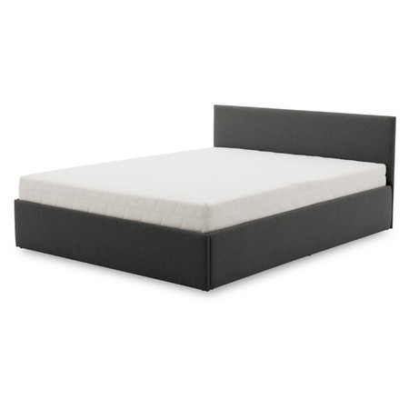 Čalouněná postel LEON s bonelovou matrací rozměr 160x200 cm Tmavě šedá SG-nábytek