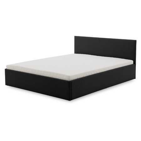 Čalouněná postel LEON s pěnovou matrací rozměr 160x200 cm Černá SG-nábytek