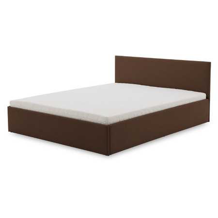 Čalouněná postel LEON s pěnovou matrací rozměr 160x200 cm Hnědá SG-nábytek