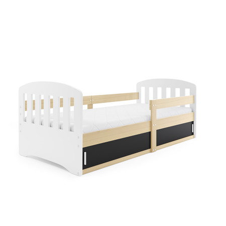 Dětská postel CLASSIC 1 160x80 cm Borovice-černá BMS