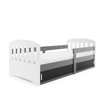 Dětská postel CLASSIC 1 160x80 cm Šedá-černá BMS