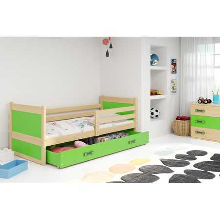Dětská postel RICO 200x90 cm Zelená Borovice BMS