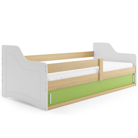 Dětská postel SOFIX s úložným prostorem 80x160 cm - borovice Zelená BMS