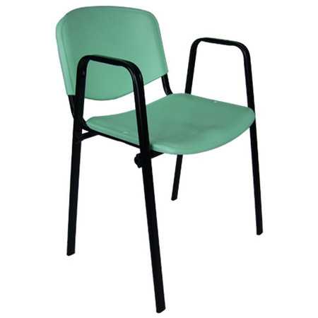 Konferenční židle ISO plastová s područkami RAL-6019 Mazur