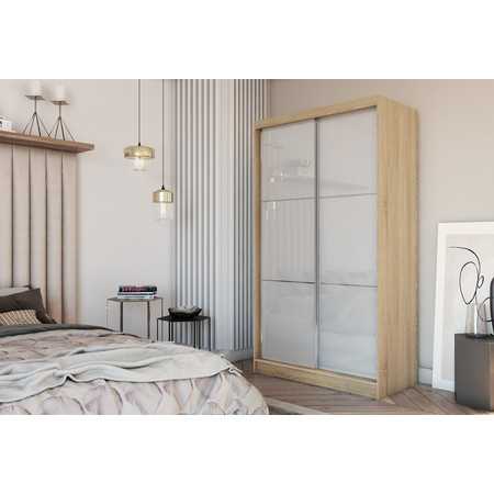 Kvalitní Šatní Skříň Viviana 150 cm Dub sonoma/bílá Furniture