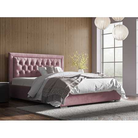 Postel DECLAN 20 STANDARD 160x200 cm - stříbrné nohy Růžová SG-nábytek