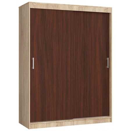 Šatní skříň posuvná 150 cm CLP MONO dub sonoma/wenge Akord