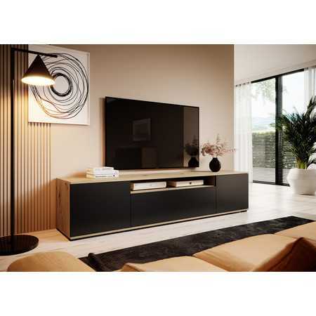 Televizní stolek RTV LOGAN Dub artisan/černá Signal-nabytek