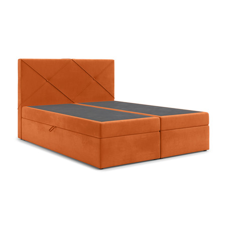 Čalouněná postel VERDE 160x200 cm Oranžová RIMALL