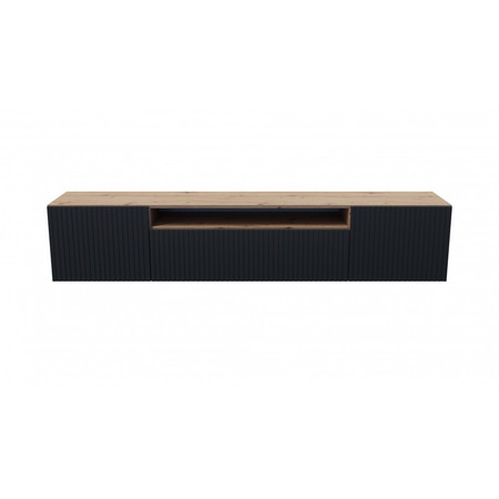 Závěsný televizní stolek RTV Remo 180 cm Černá - Dub artisan Furniture