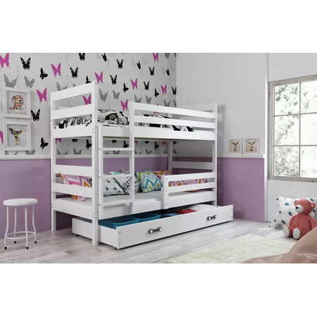 Dětská patrová postel ERYK 80x160 cm - bílá Bílá BMS