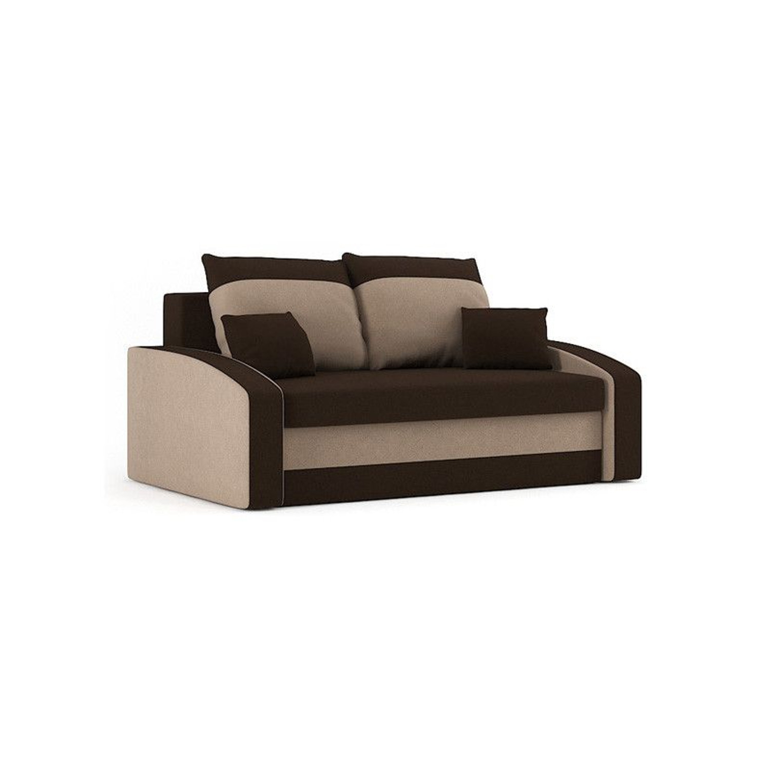 Rozkládací pohovka HEWLET model 3 Hnědá/cappuccino SG-nábytek