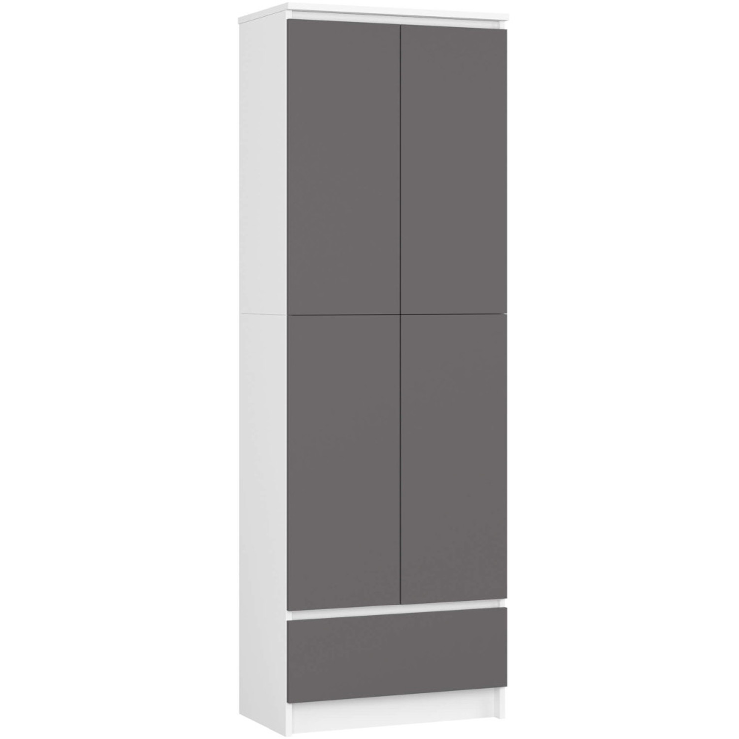 Regál R60 4D 1SZ- bílá/grafit Akord