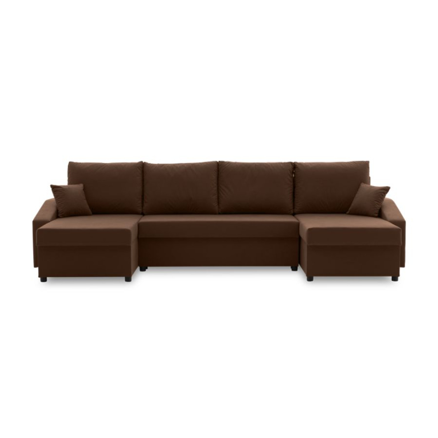 Velká rozkládací sedací souprava SPARTA PLUS Hnědá SG-nábytek