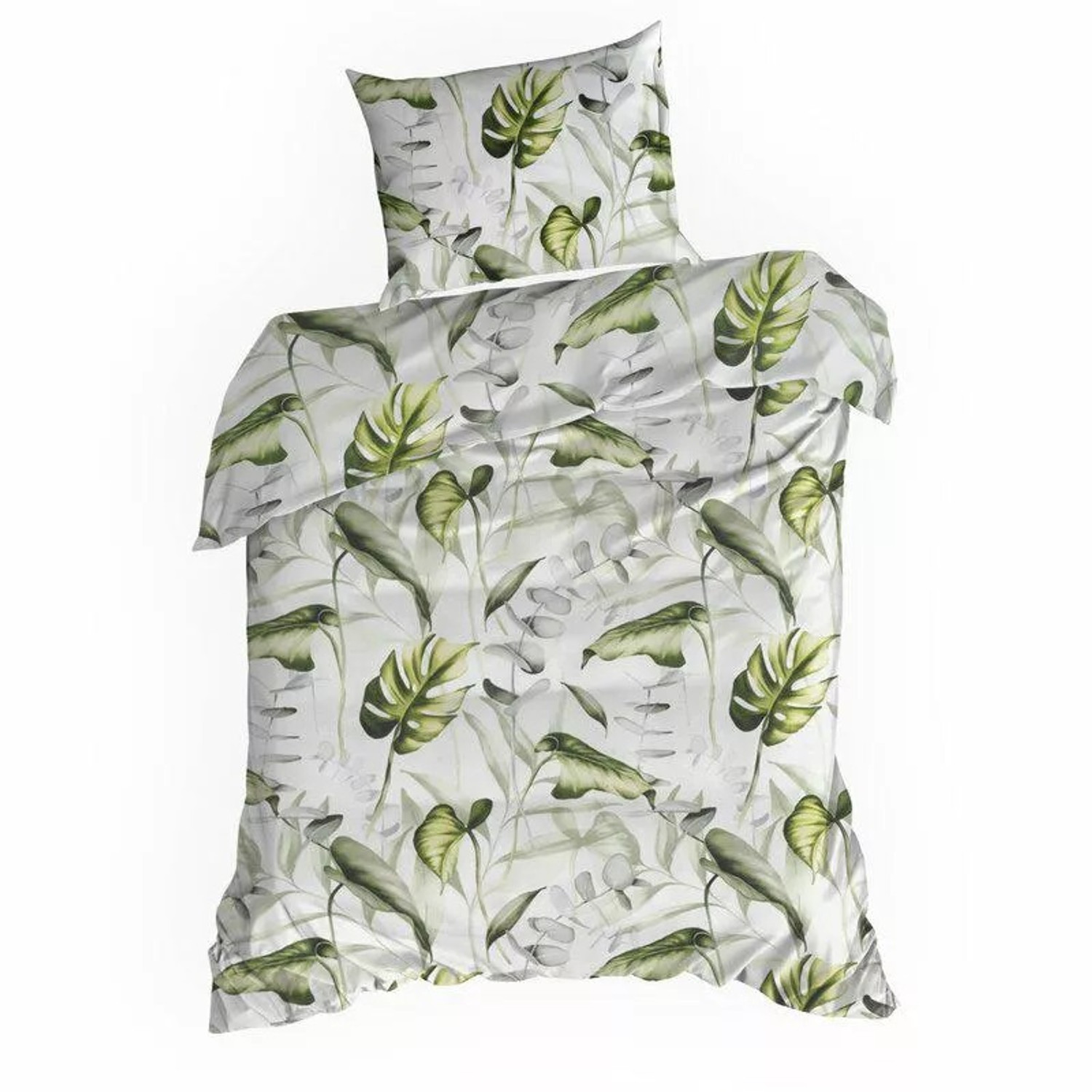Bavlněné povlečení ELLEN zelené listy BAW25 140x200 cm KARO