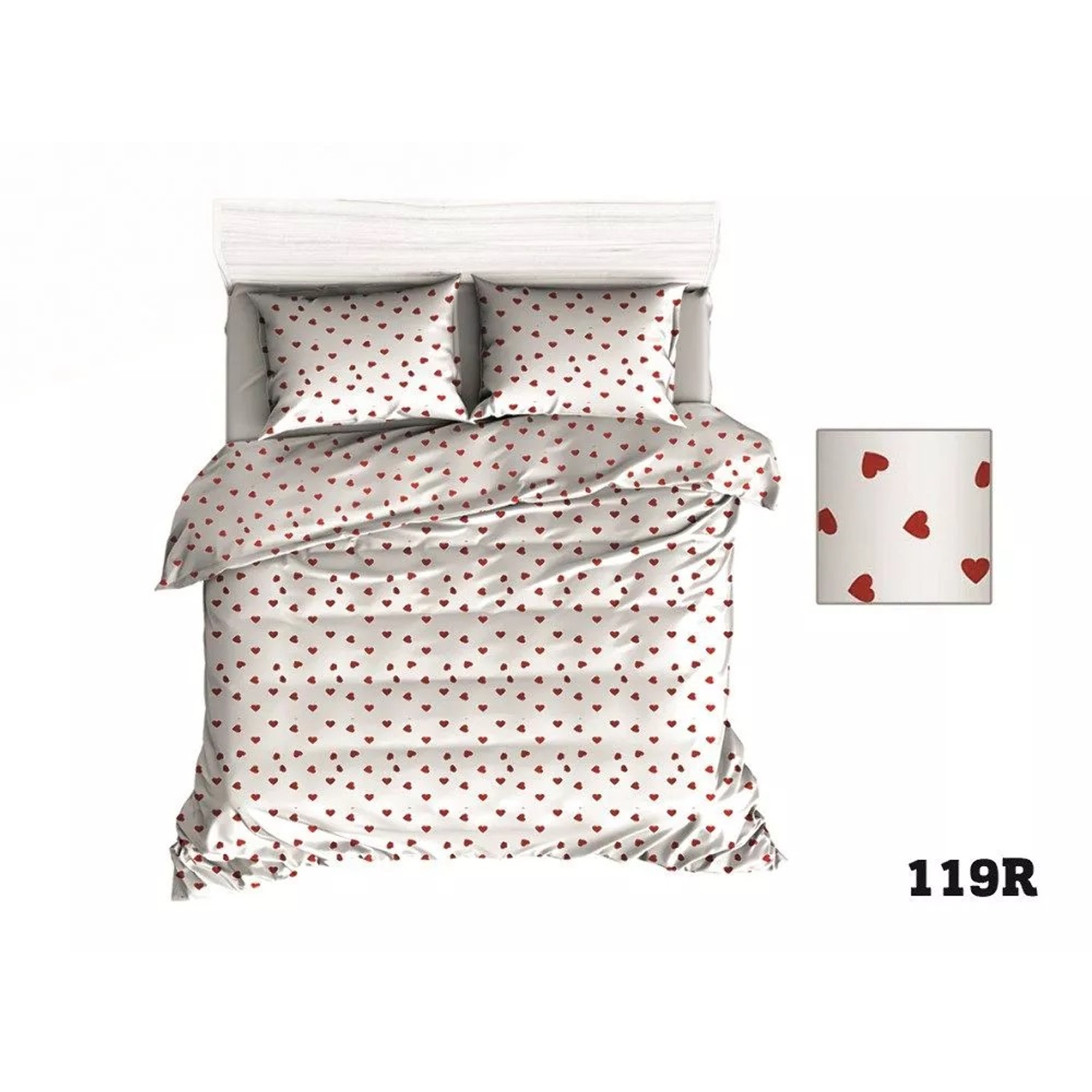 Bavlněné povlečení SRDCE R119 140x200 cm KARO