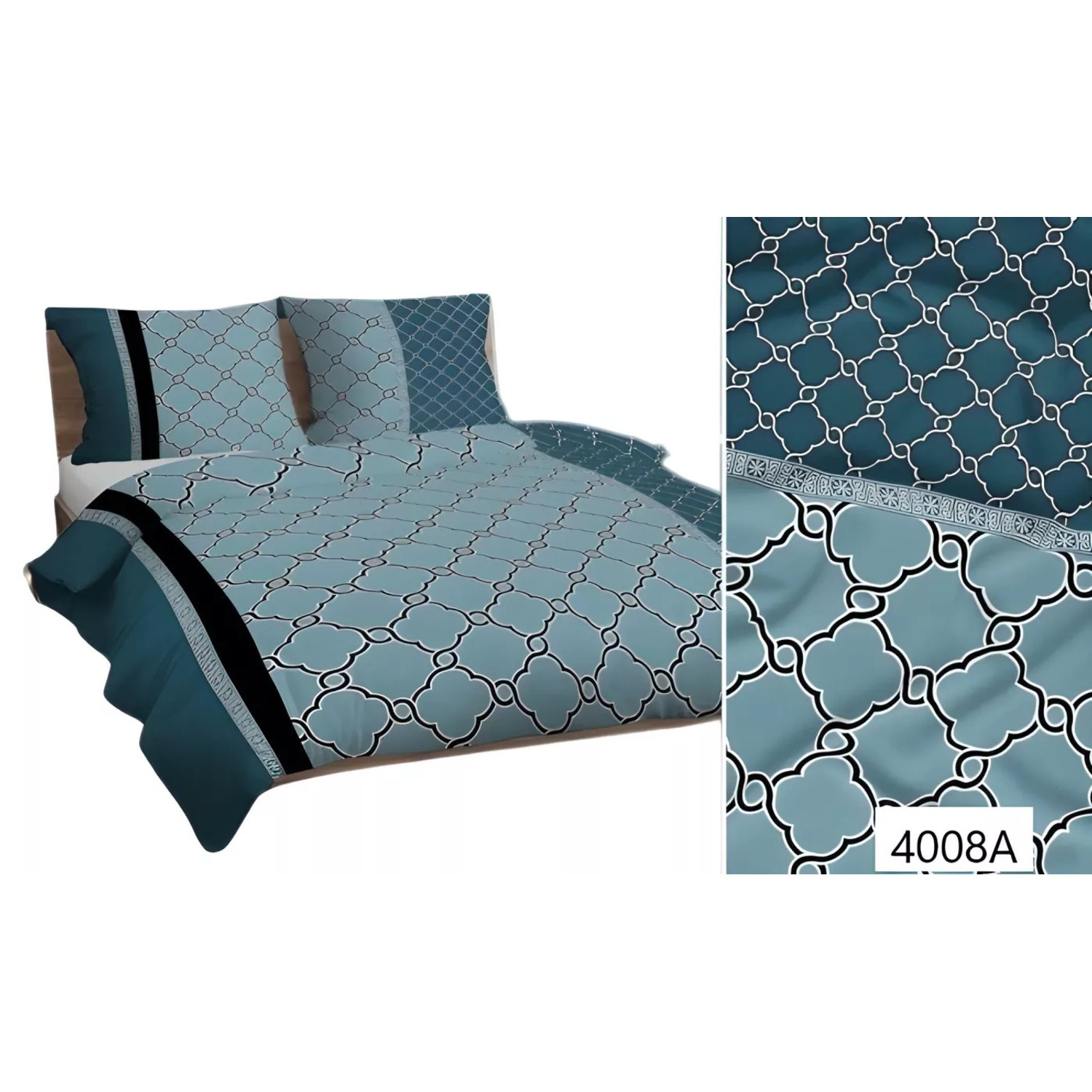 Bavlněné povlečení modrá 4008 A 140x200 cm KARO