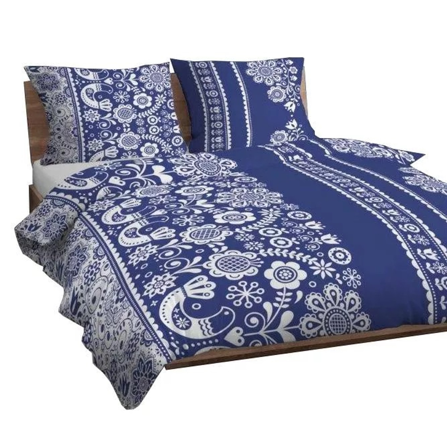 Bavlněné povlečení tmavě modré 3701 G 140x200 cm KARO