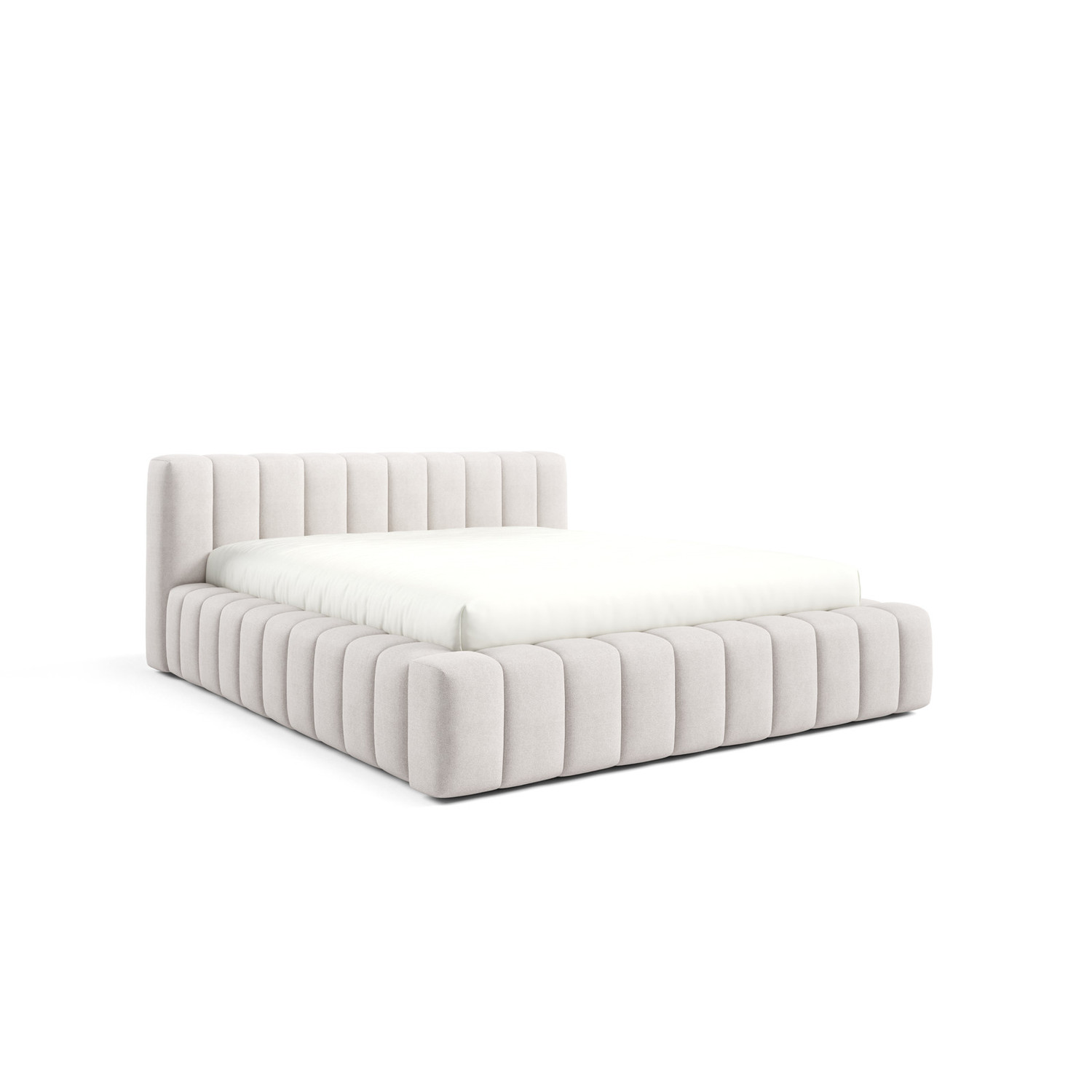 Čalouněná postel GINO 140x200 cm s nízkým čelem Béžová SG nabytek