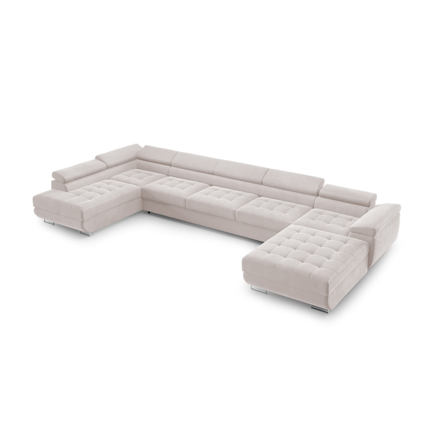 Rohová rozkládací sedací souprava BENJAMIN 275 U XL Pravá Šedá IV SG nabytek