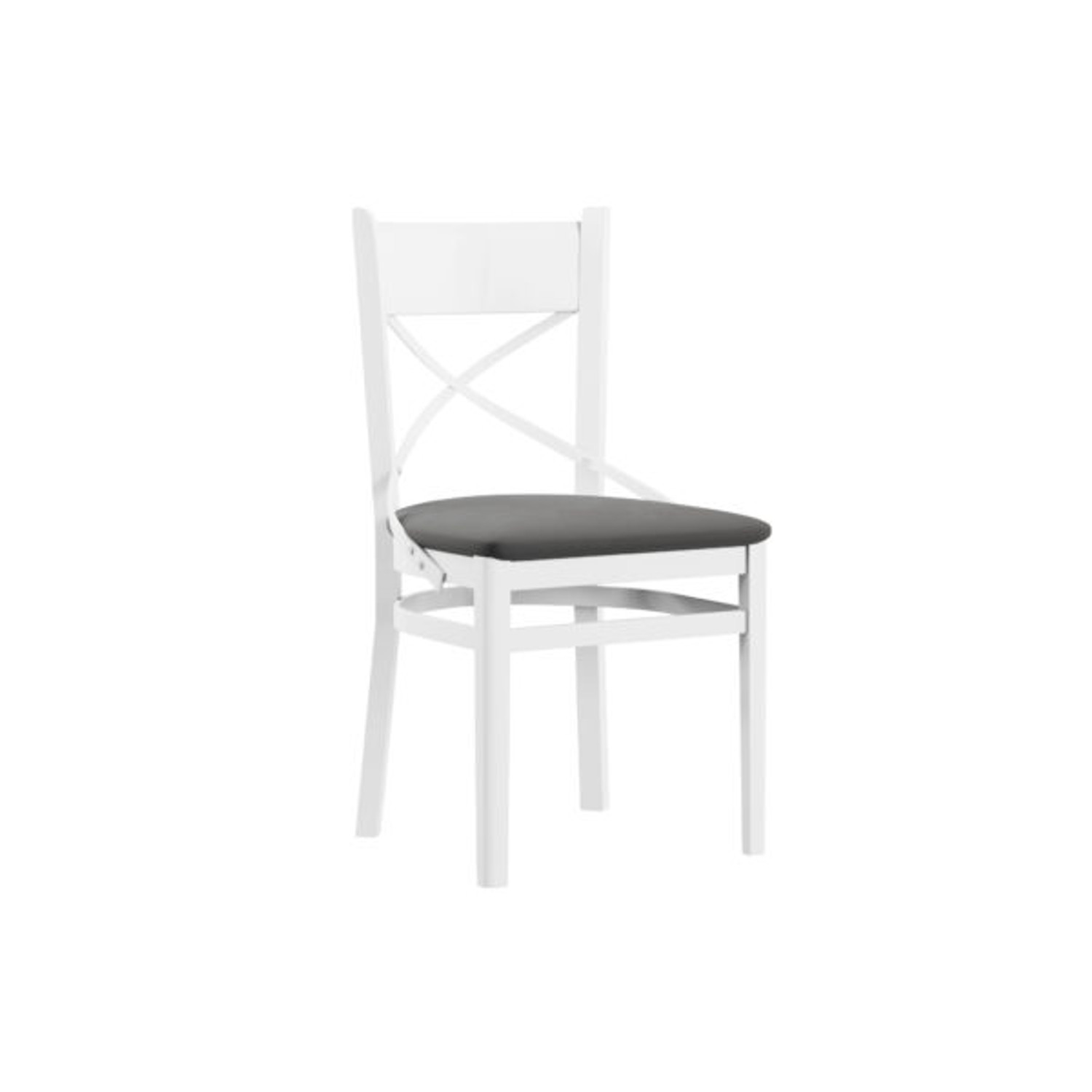 Jídelní židle X - bílé nohy Šedá GALA