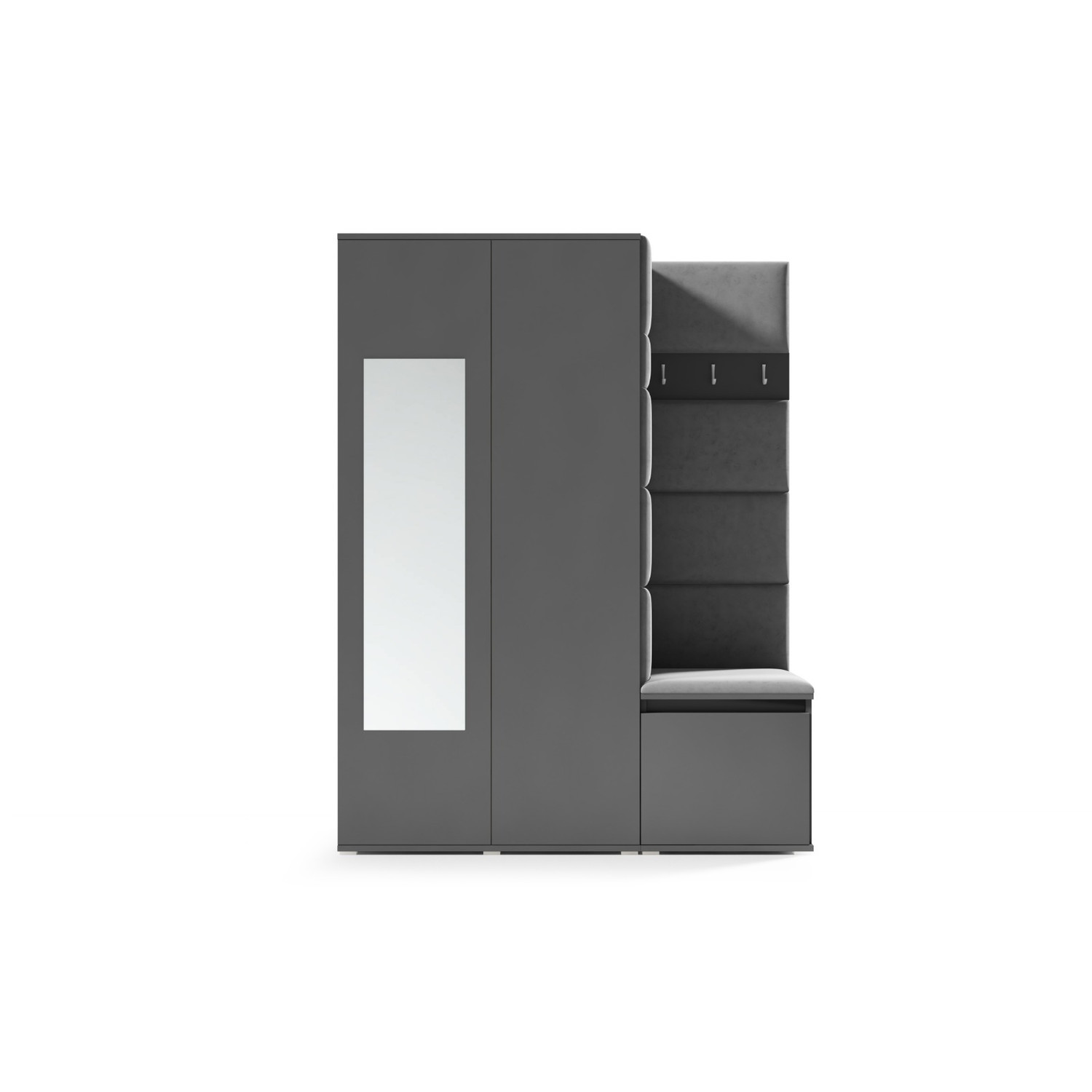 Předsíňová stěna AMI 11 Fialová Grafit Se zrcadlem Signal-nabytek