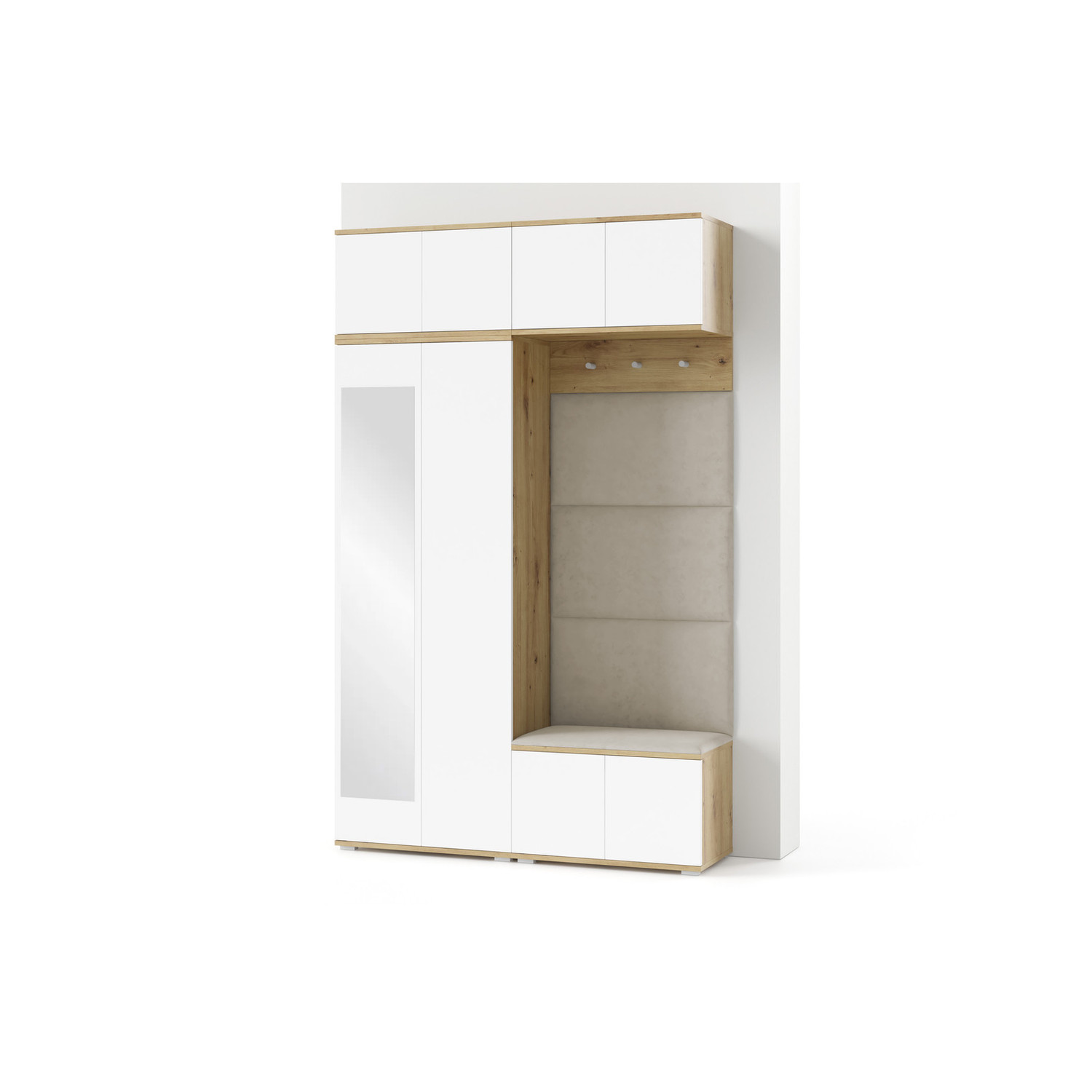 Předsíňová stěna SEVILLA III Bez zrcadla Zelená III SG nabytek