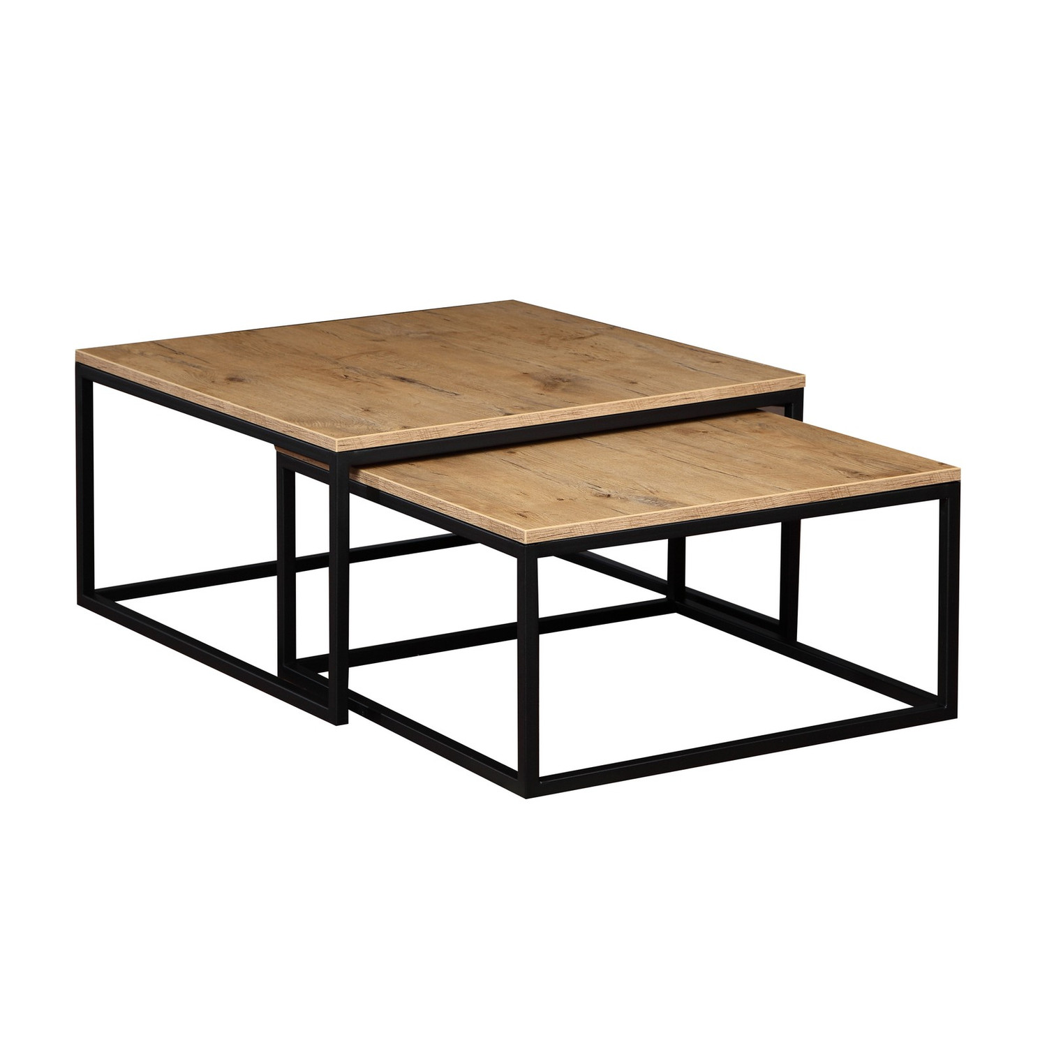 Konferenční stolky DOMI - dub craft/černá T-TABLE