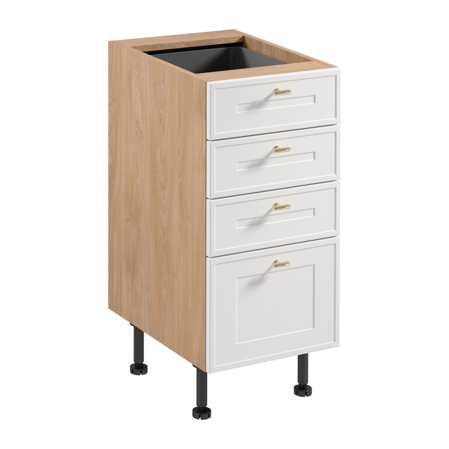 Kuchyňská skříňka SORENTO D40S4 AX -  Puccini/bílý rám GALA