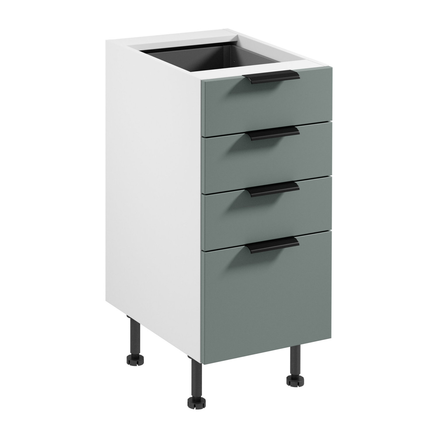 Kuchyňská skříňka SORENTO D40S4 AX - bílá Zelená GALA