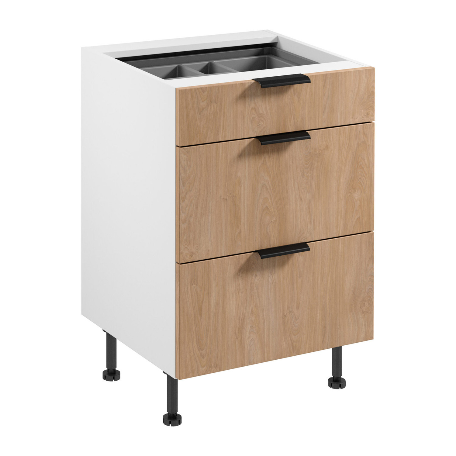 Kuchyňská skříňka SORENTO D60S3 AX -  bílá Puccini GALA