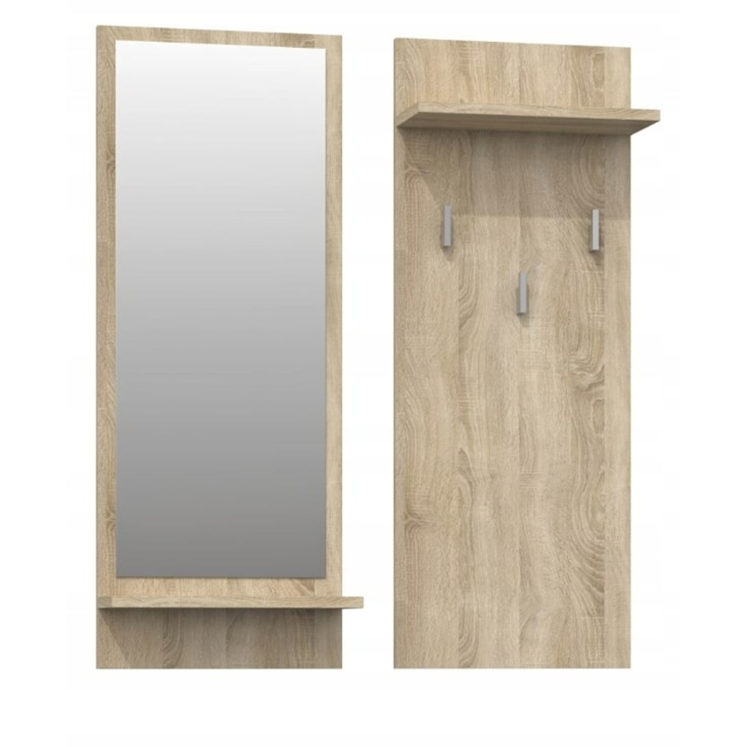 Nástěnný věšák Riva se zrcadlem - dub sonoma TOP Nábytek