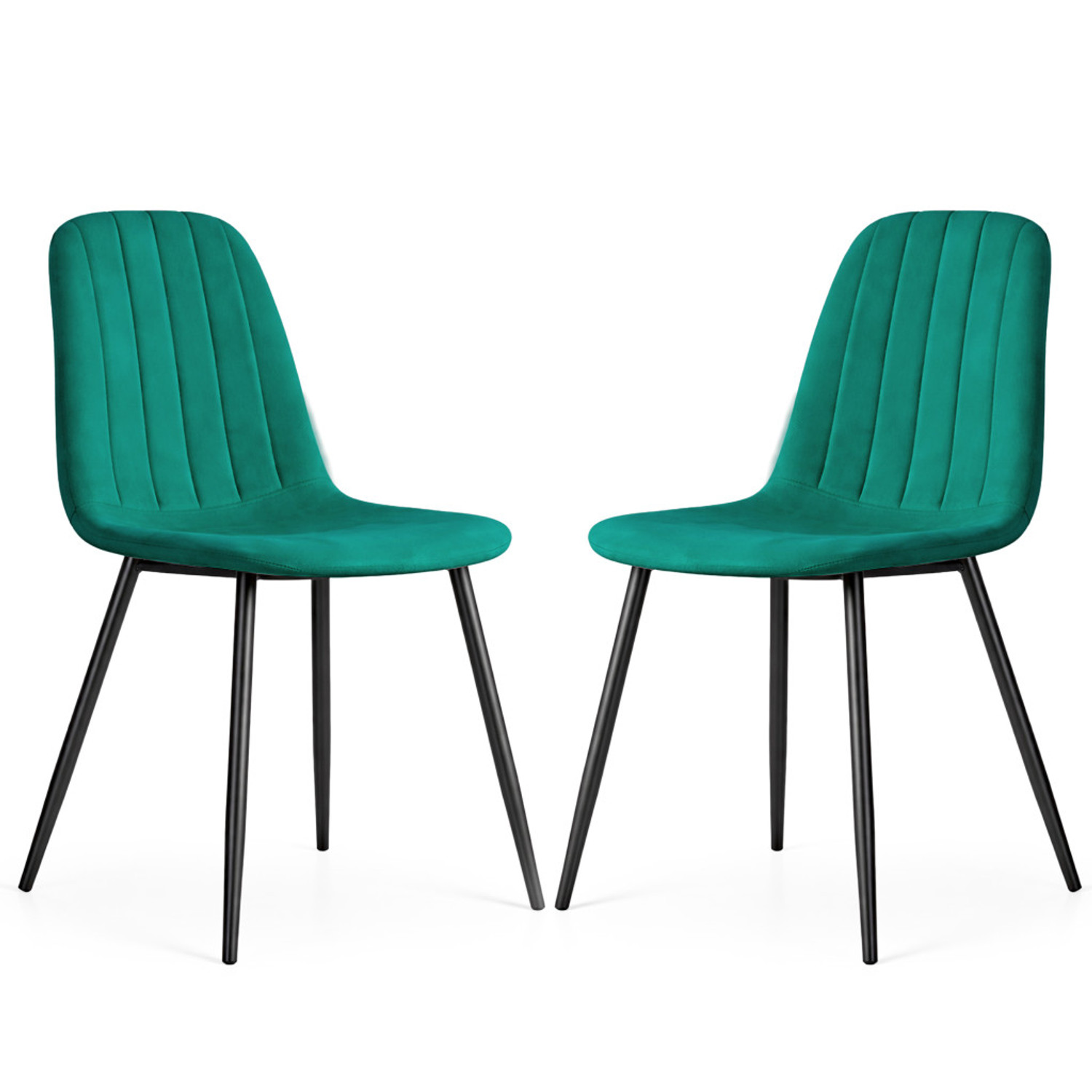 Set 2 ks čalouněných židlí LUMO - zelená Akord