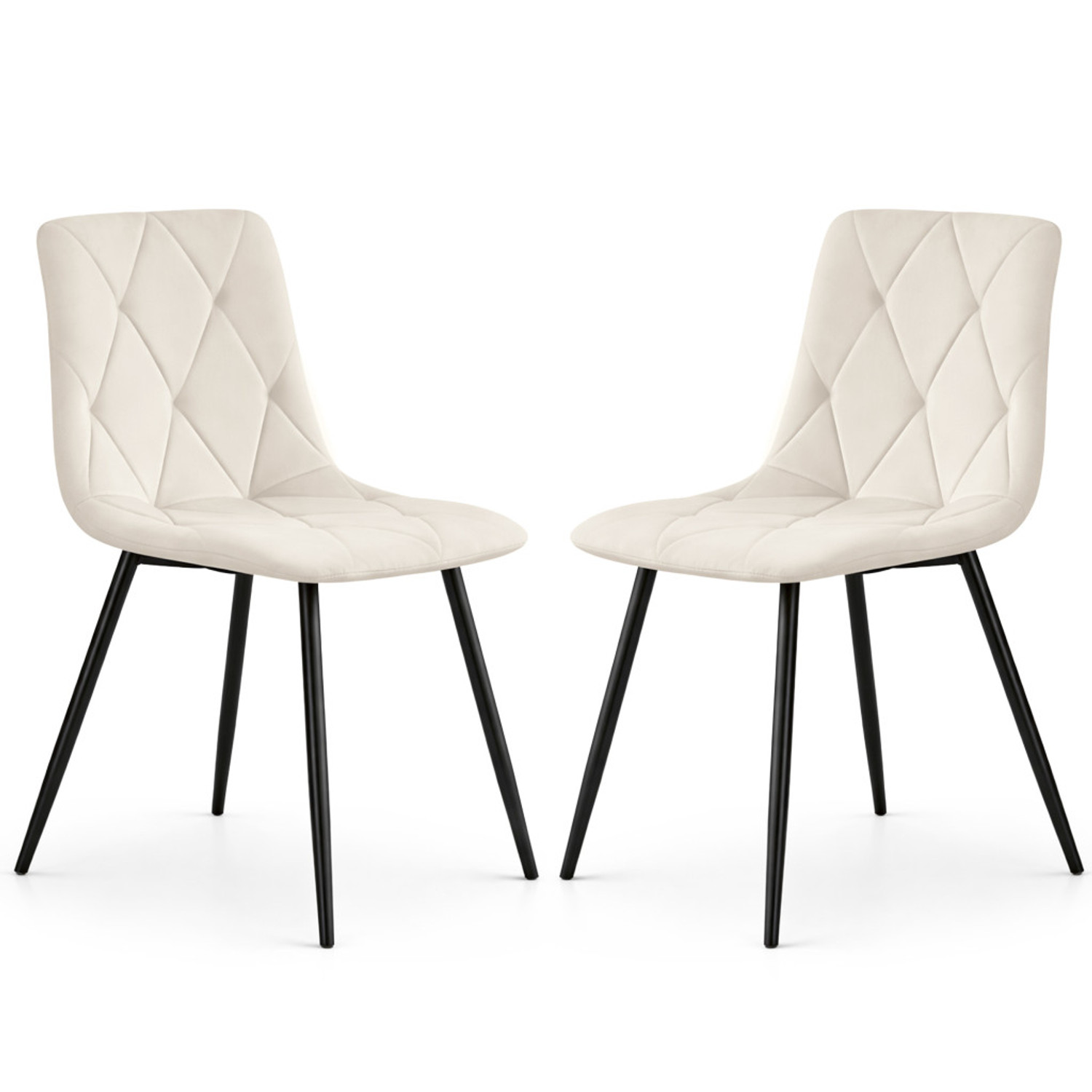 Set 2 ks čalouněných židlí MILO - béžová Akord