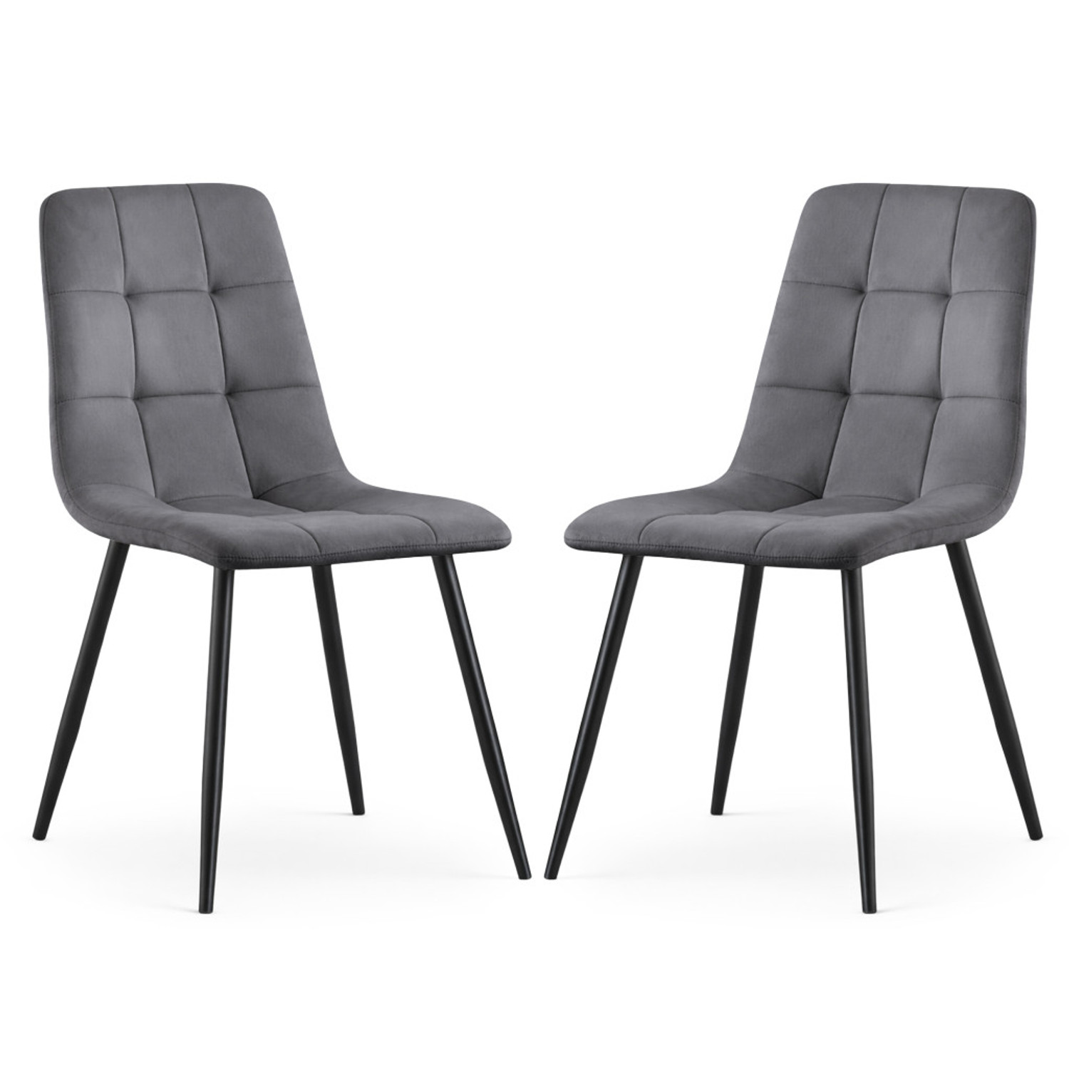 Set 2 ks čalouněných židlí NERO - šedá Akord