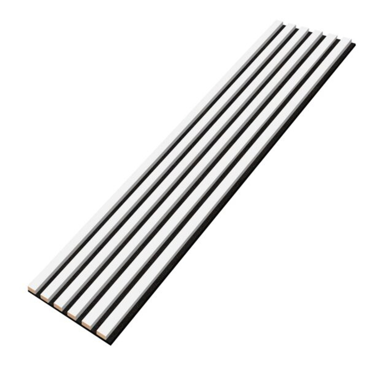 Designový akustický panel - bílá - 28 cm - 6 lamel E-LAMELE