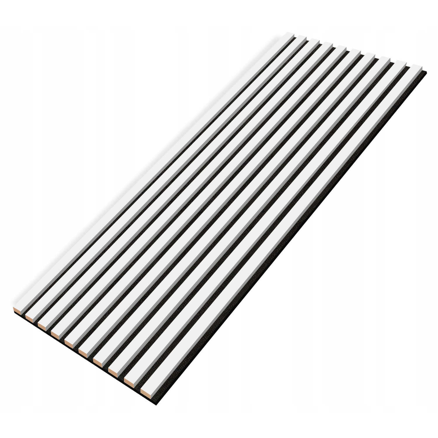 Designový akustický panel - bílá - 46 cm - 10 lamel E-LAMELE