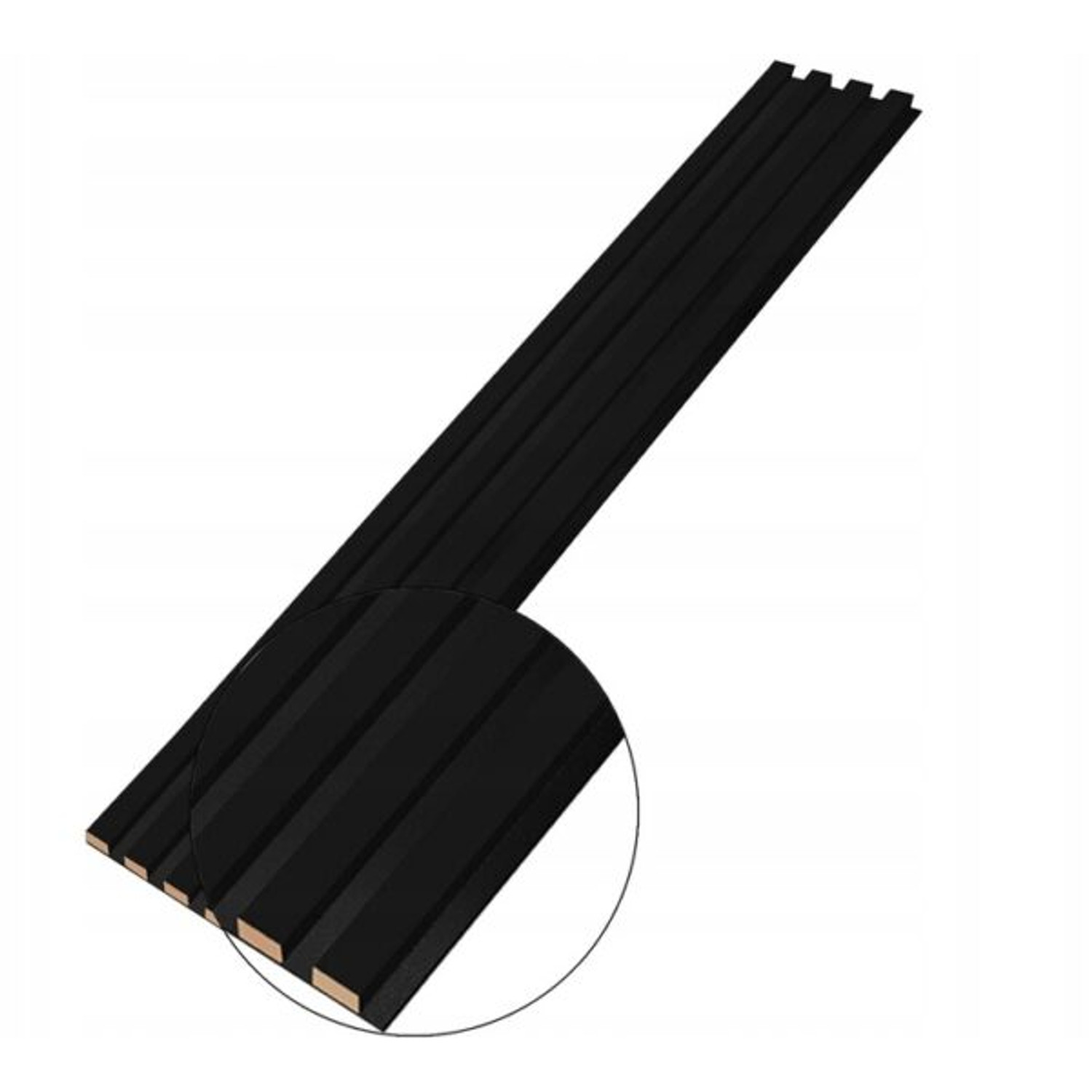 Designový akustický panel - černá - 18 cm - 4 lamely E-LAMELE