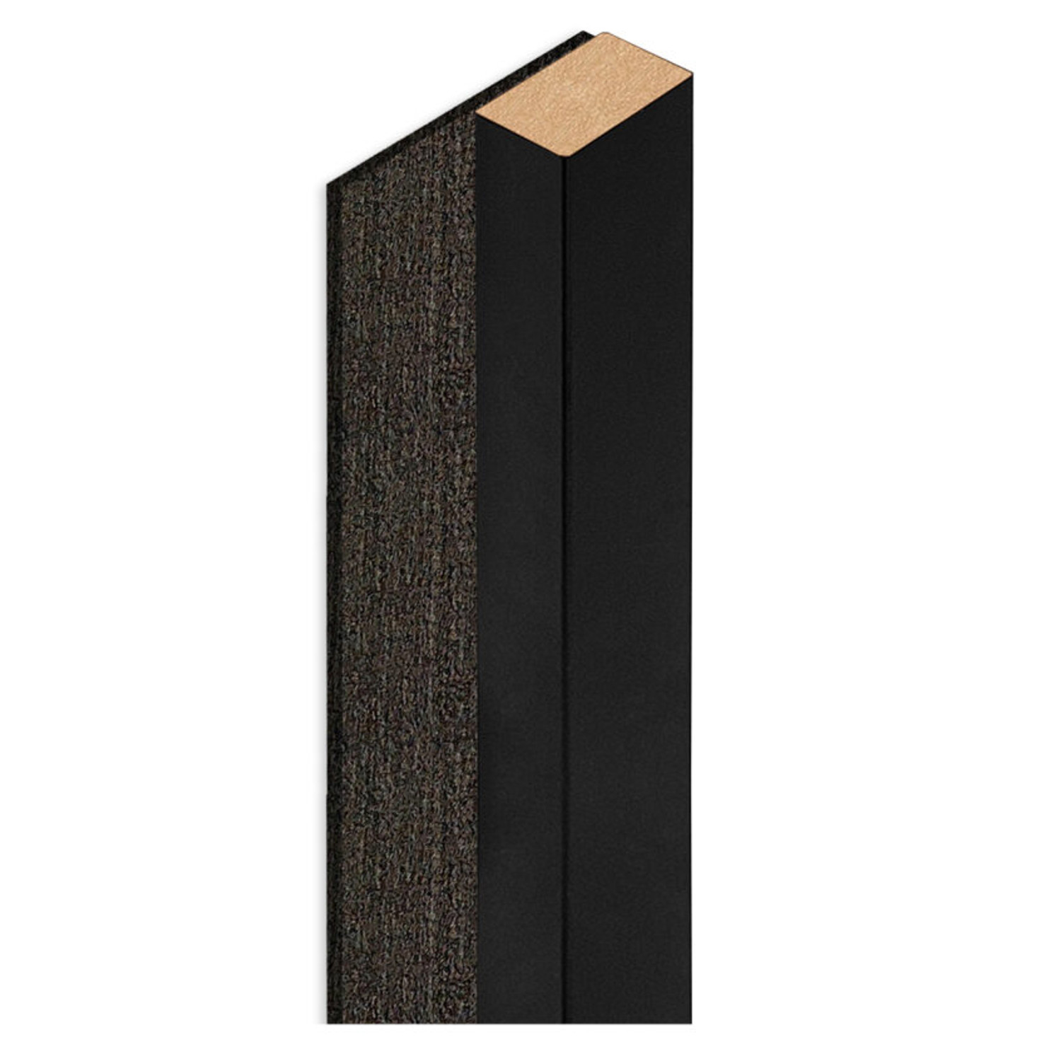 Designový akustický panel - černá - 5 cm - 1 lamela E-LAMELE