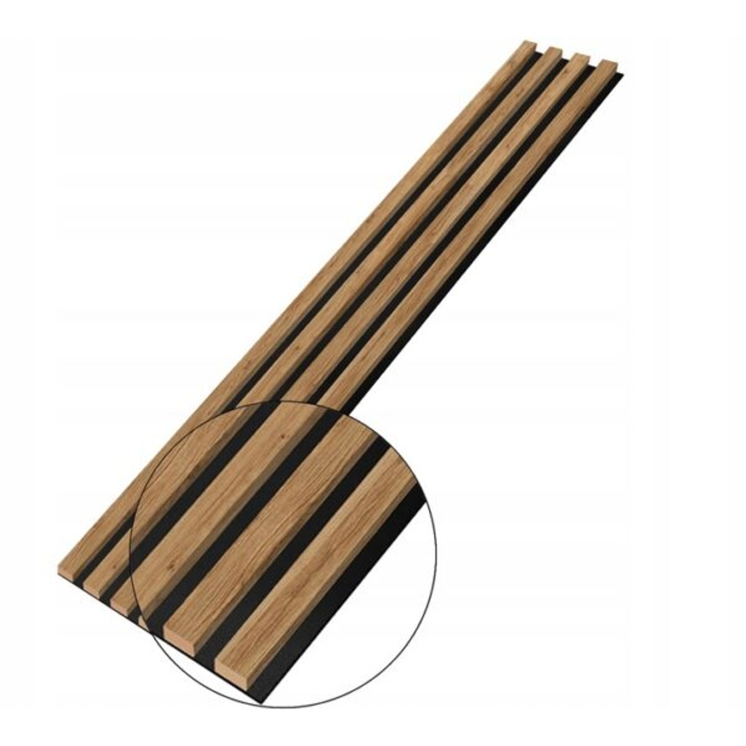 Designový akustický panell Dub Catania - 18 cm - 4 lamely E-LAMELE